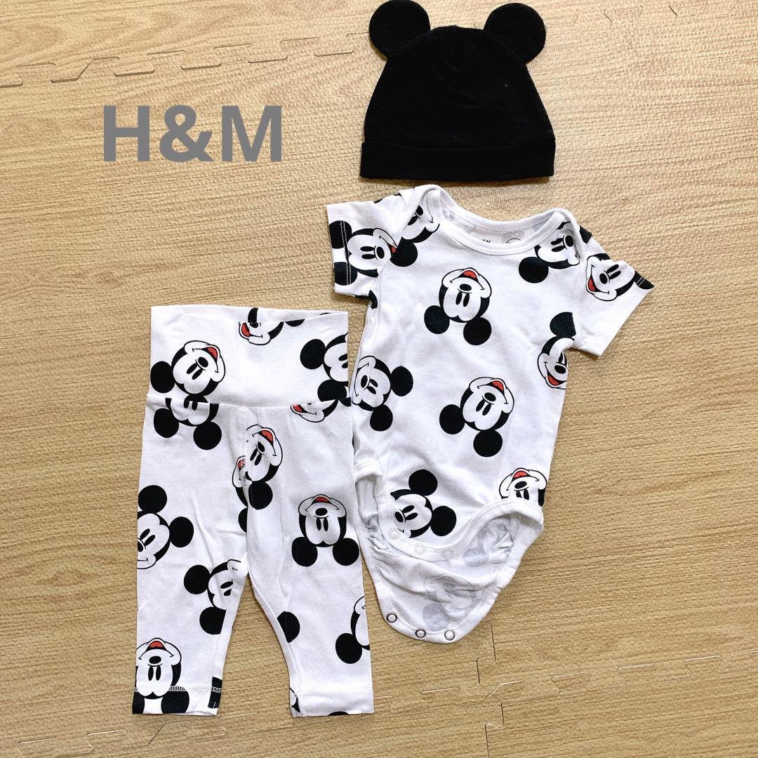 高質で安価 半袖ロンパースセット H&M ミッキーロンパースセット