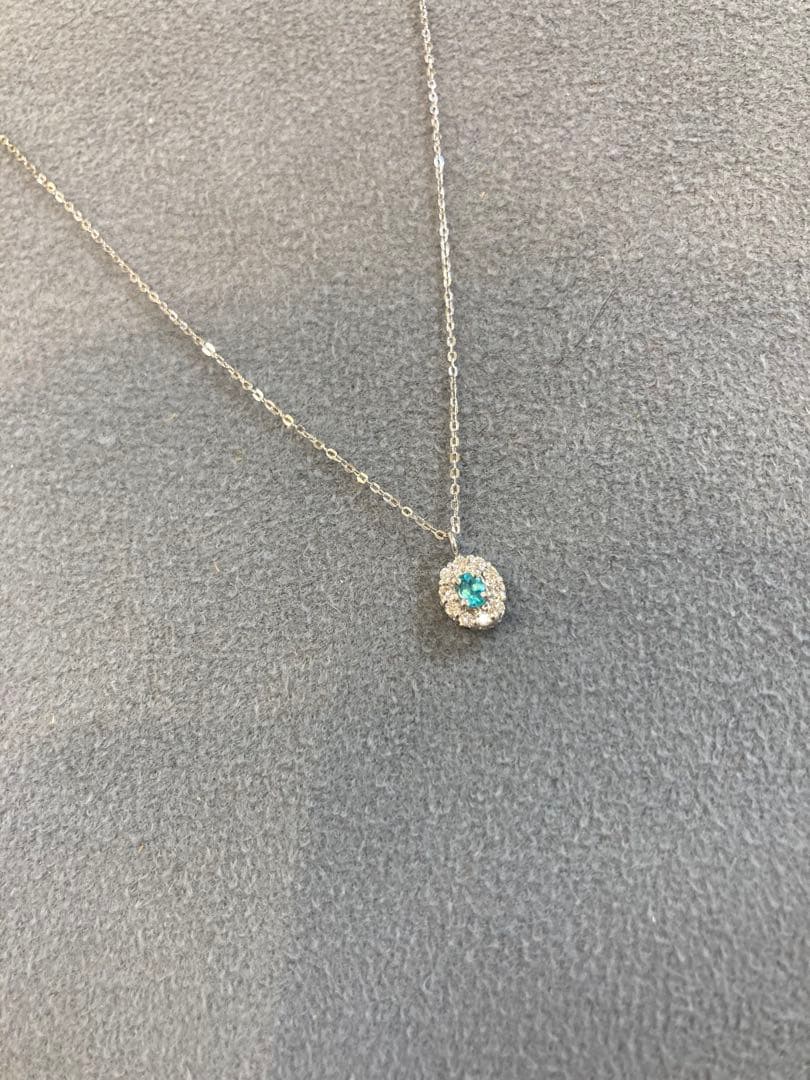 プラチナ　パライバトルマリン　ダイヤモンド　ネックレス