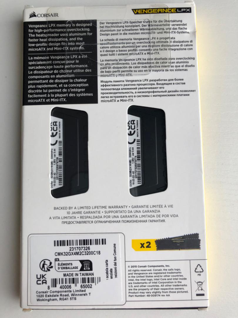 その他 Corsair Vengeance LPX DDR4 32GB 3200MHz