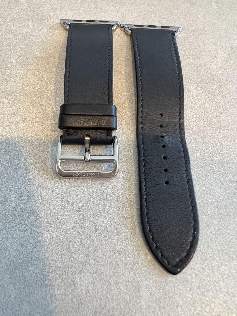 apple watch HERMES レザー Dネイビー 45-42m