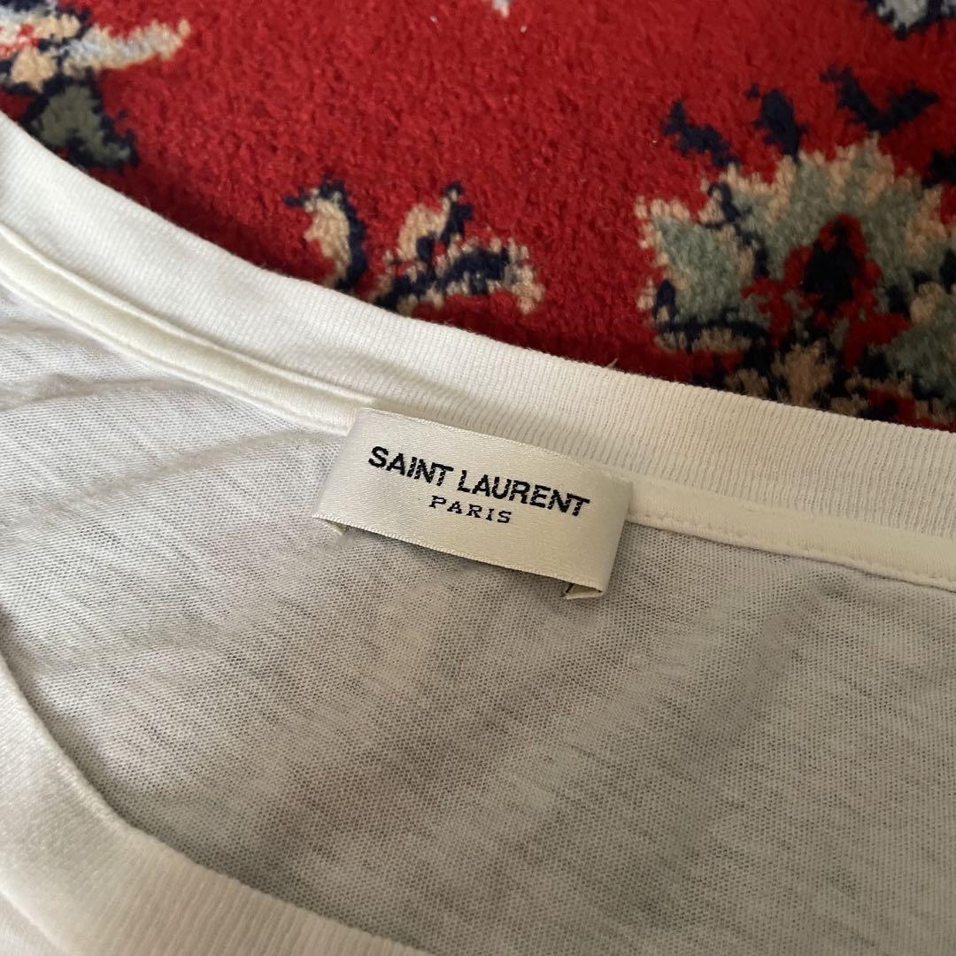 17ss saint laurent スモーキングリップ　tシャツ