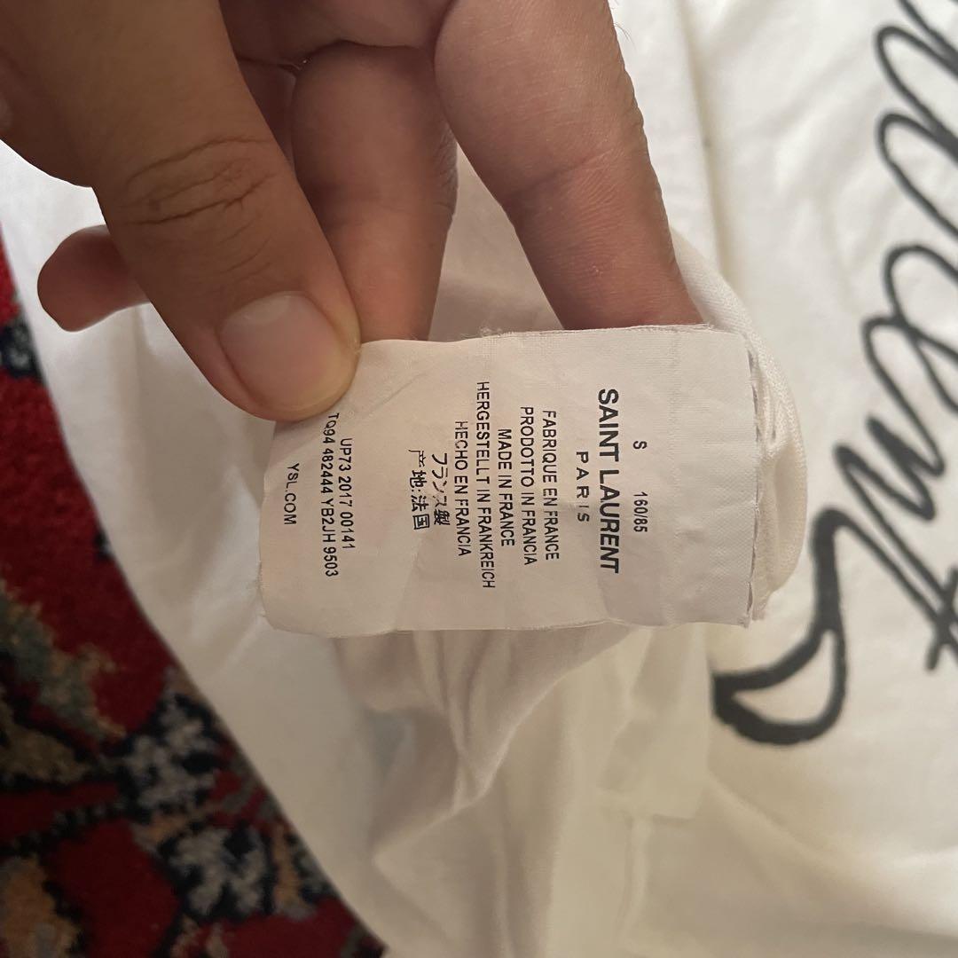 17ss saint laurent スモーキングリップ　tシャツ