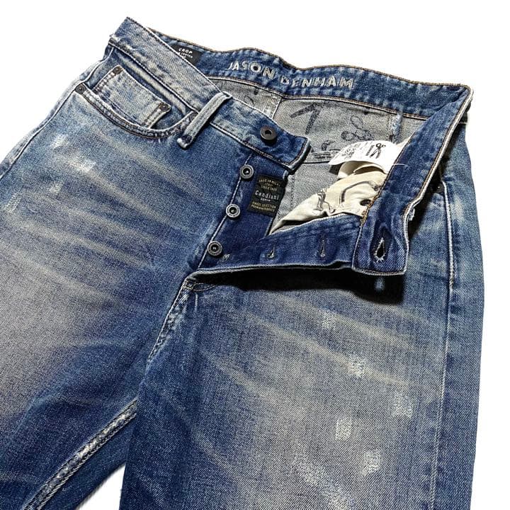 堅実な究極の JASON サイズ29 ストレッチ Candiani CROP DENHAM デニム