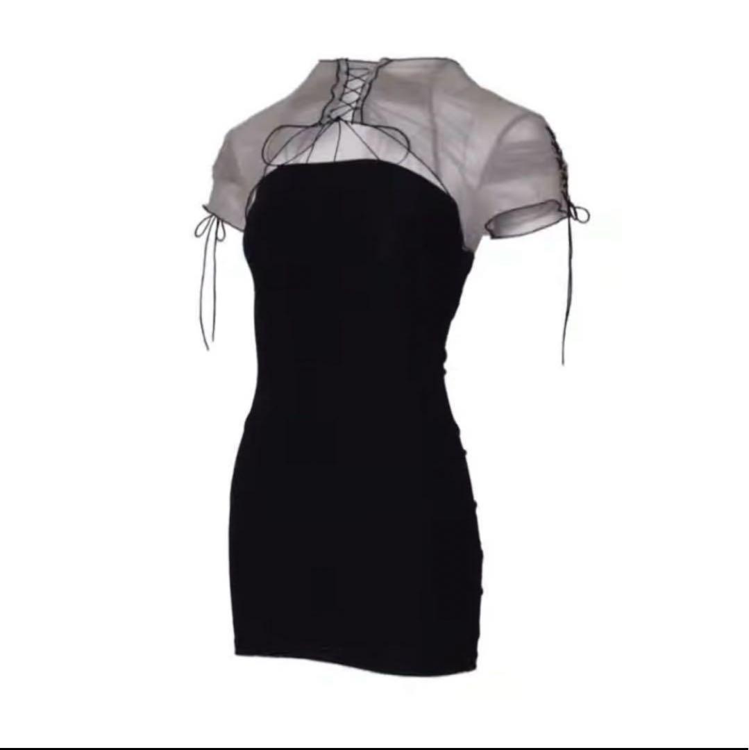 ワンピース theredthread S lace up dress mini