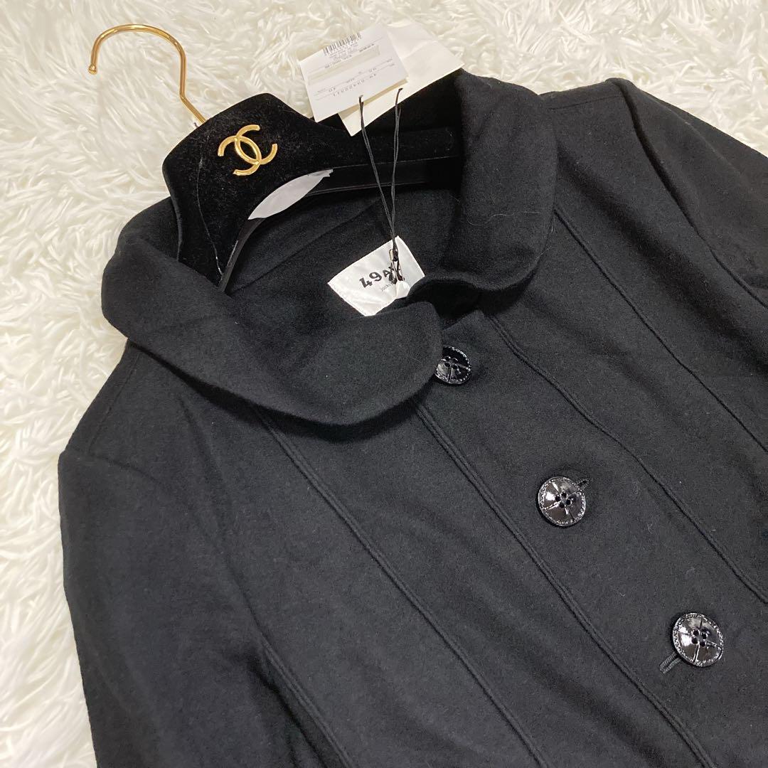 【未使用タグ付き】４９av.ジュンコシマダ　丸えり　ウールコート　アウター