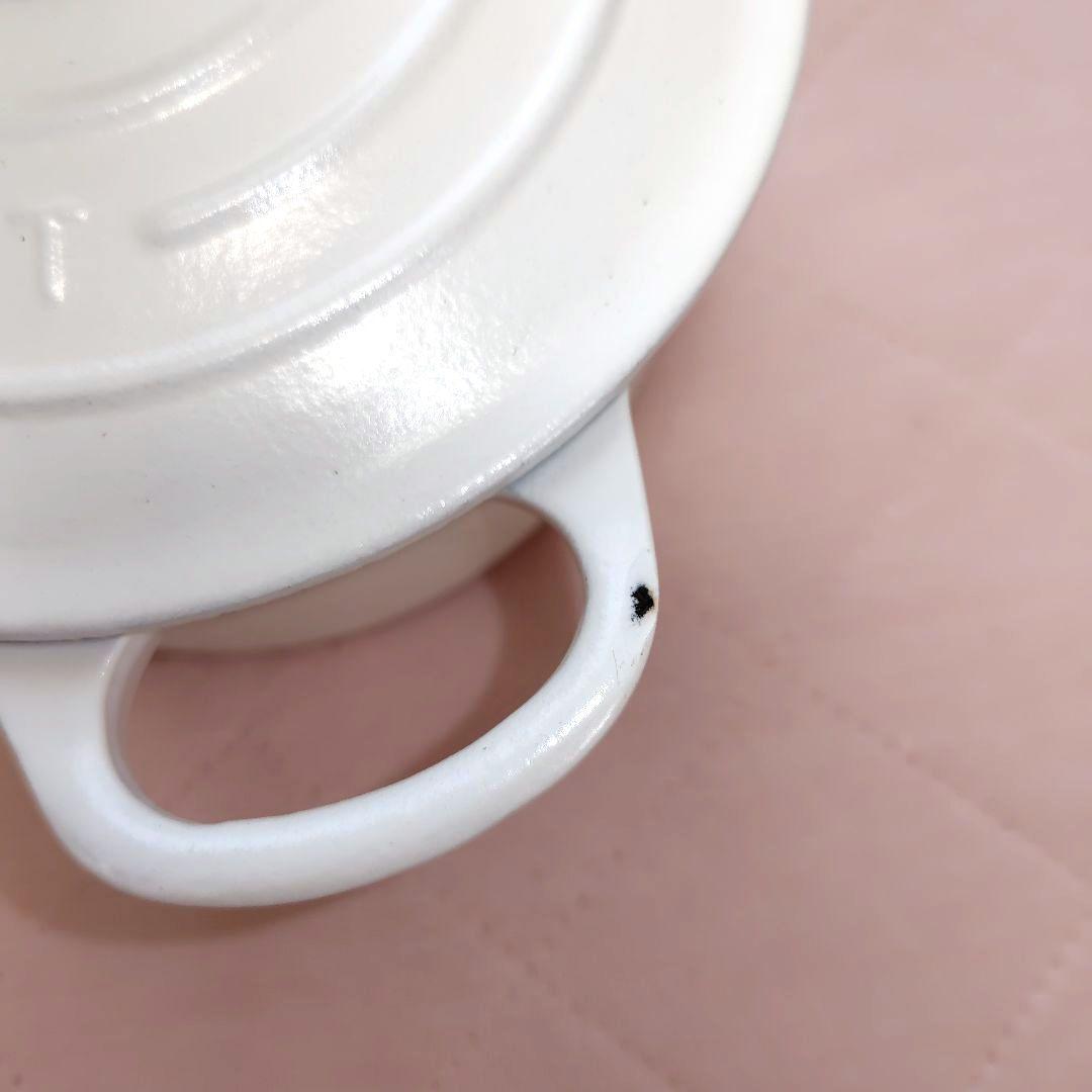 ま*う様 ルクルーゼ　ココット・ロンド14cm コットン？ホワイト系