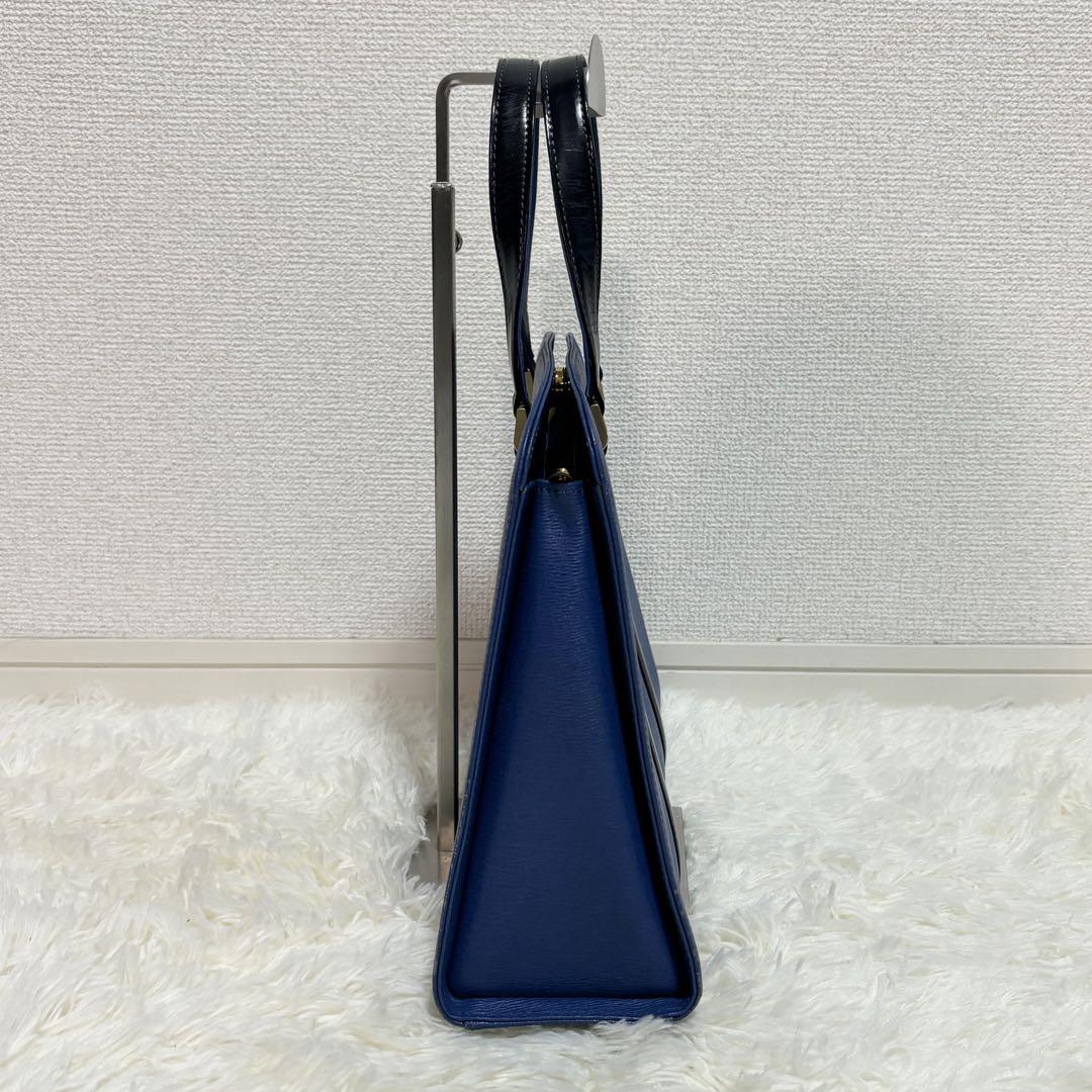 状態考慮の為特価✨バーバリーズ ハンドバッグ ブルー ノバチェック ゴールド金具
