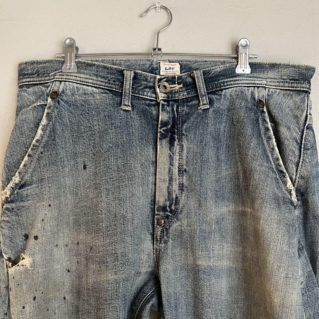 70s LEE Lee デニム　pants ヒゲ　ダメージ　vintage