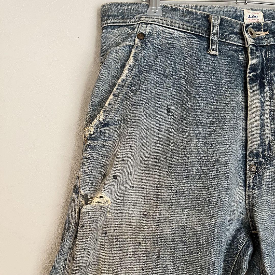 70s LEE Lee デニム　pants ヒゲ　ダメージ　vintage
