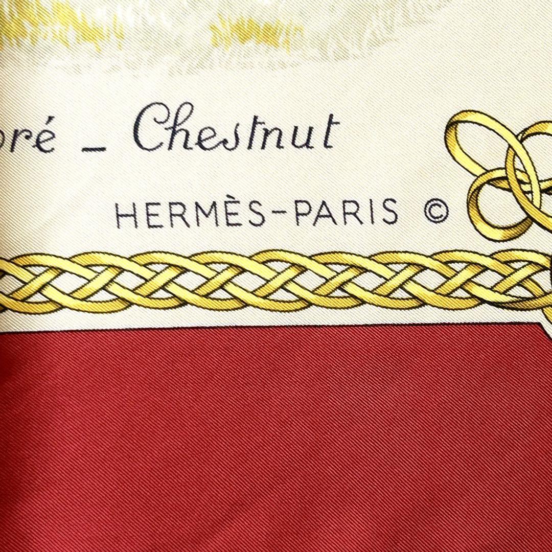 エルメス　シルク　カレ90 スカーフ　レッド　LES ROBES