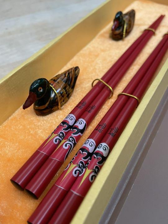 新品『英华筷子』中国デザイン箸&箸置きセット