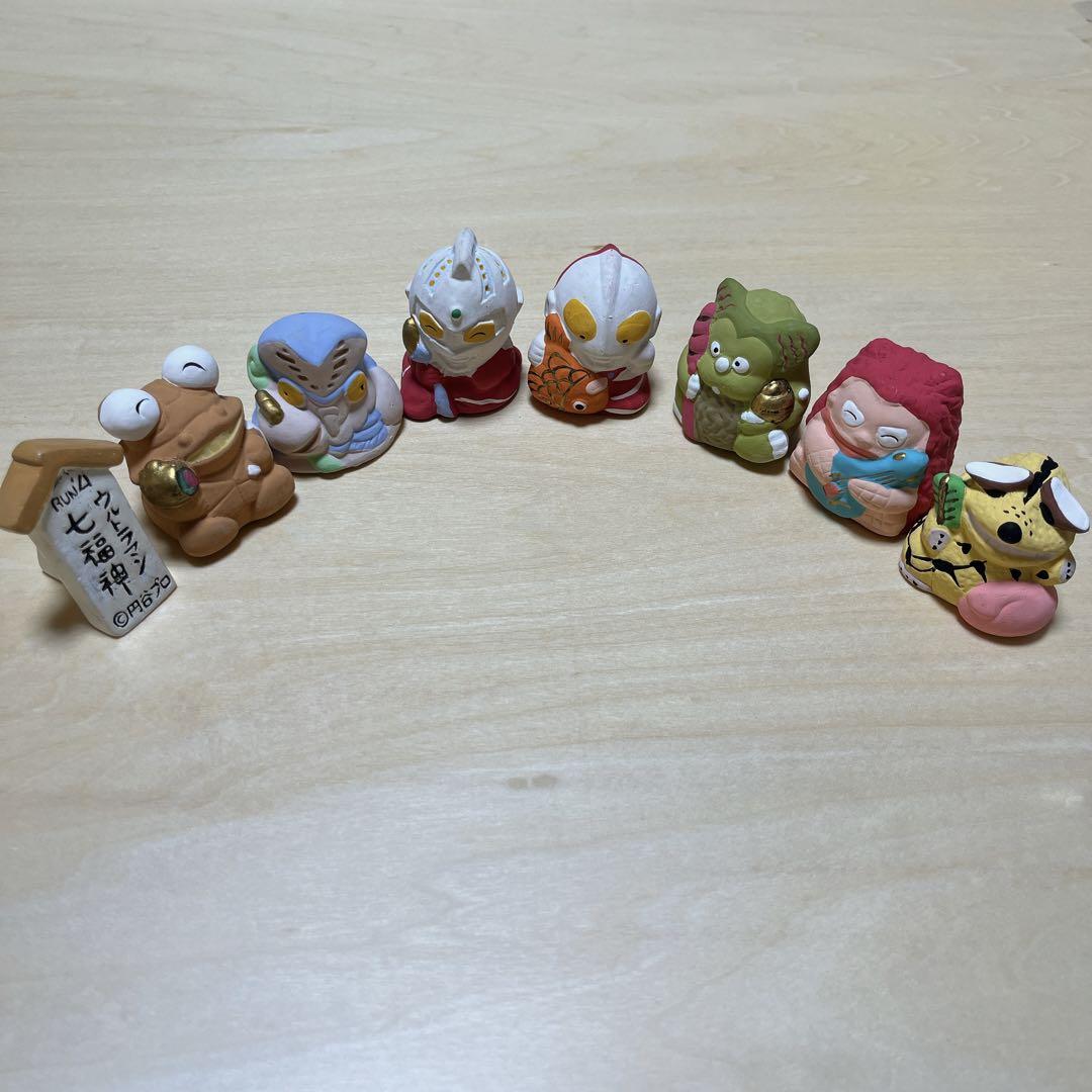 絶版限定96'ウルトラマン七福神人形セット置台付☆新品未使用未