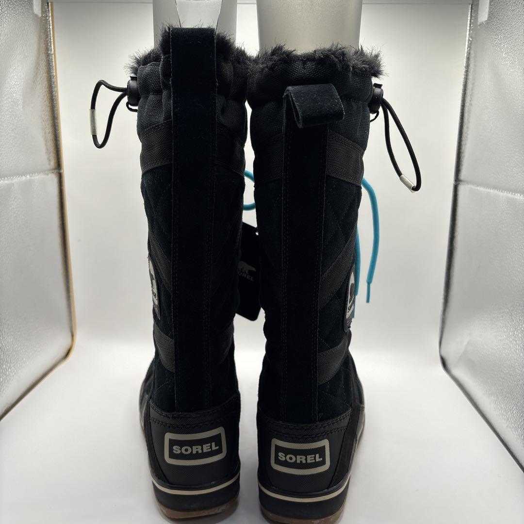 【新品】SOREL ソレル スノー ウィンターブーツ 23cm 黒/水色レース