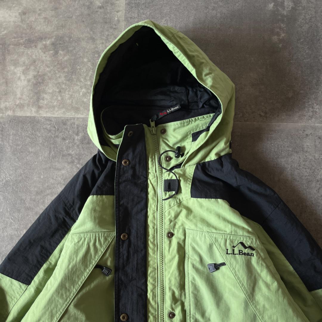 00s L.L.Bean マウンテンパーカー 刺繍ロゴ 緑 2XL A450 00s L.L.Bean マウンテンパーカー 刺繍ロゴ 緑 2XL A450