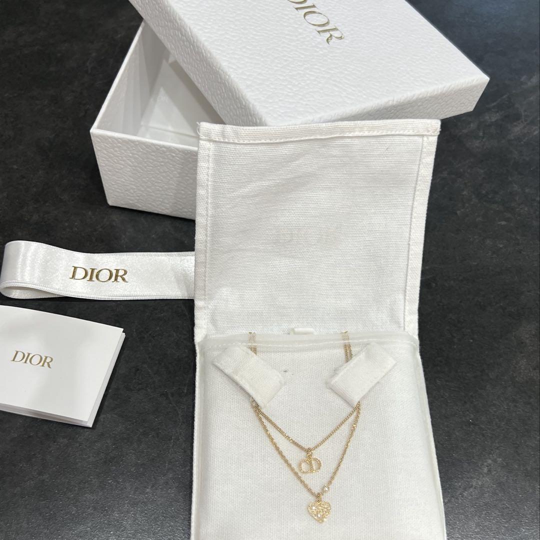 DIOR♡ハート×CDロゴ♡2重ネックレス DIOR♡ハート×CDロゴ♡2重ネックレス (Dior/ネックレス