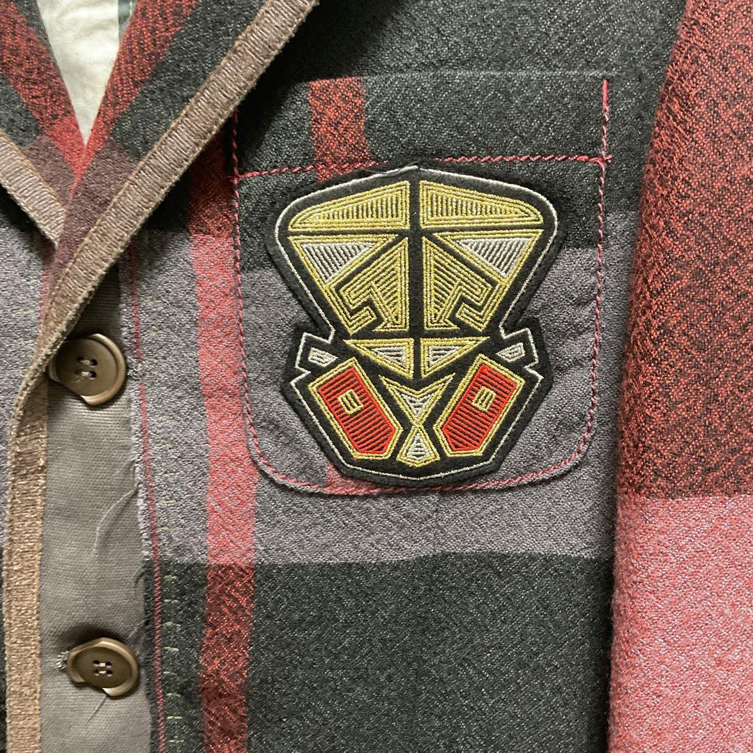marithe francois girbaud jacketチェック柄Lサイズ-問屋 激安