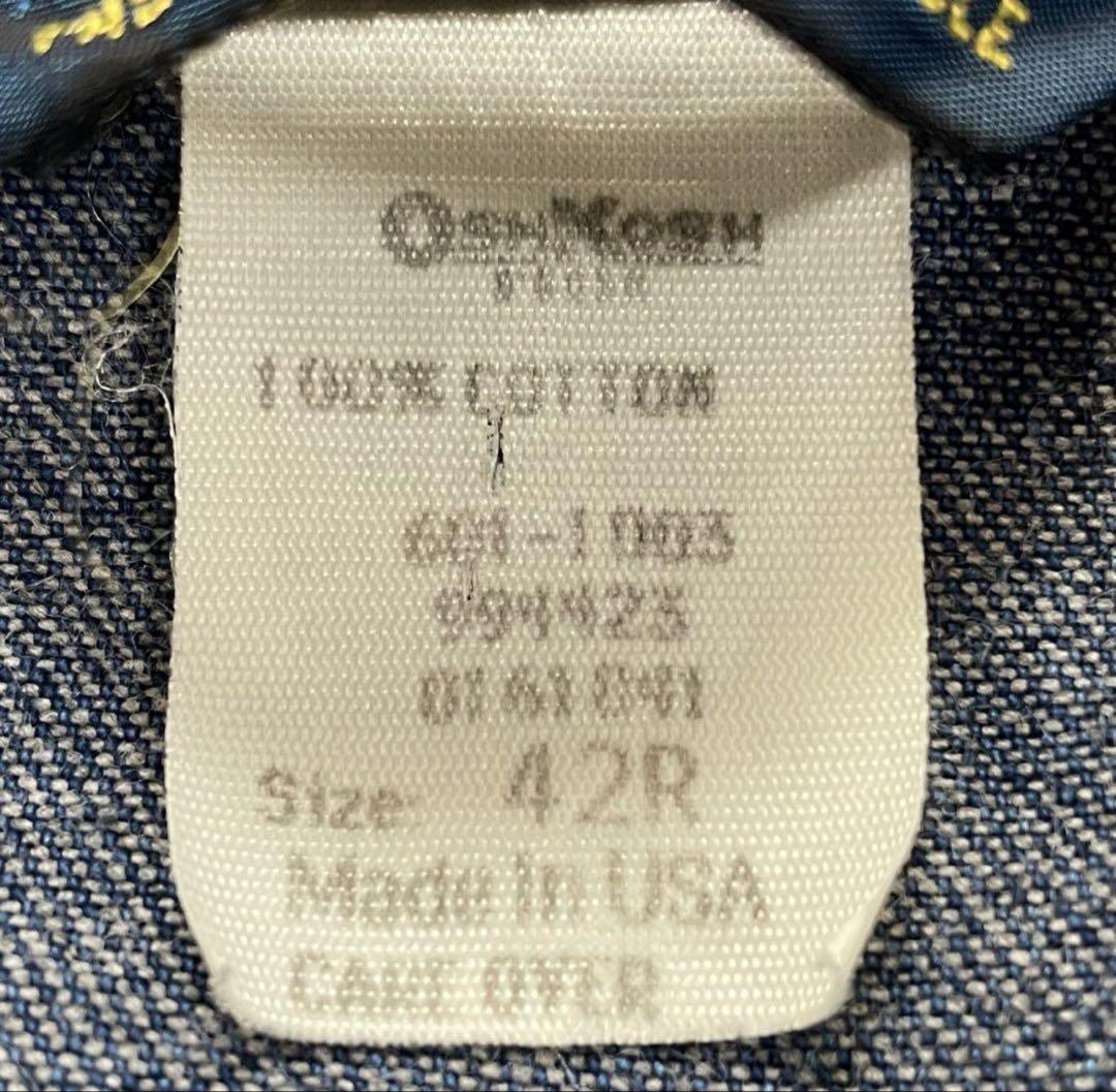 60s USA製 oshkosh カバーオール デニムジャケット 濃紺