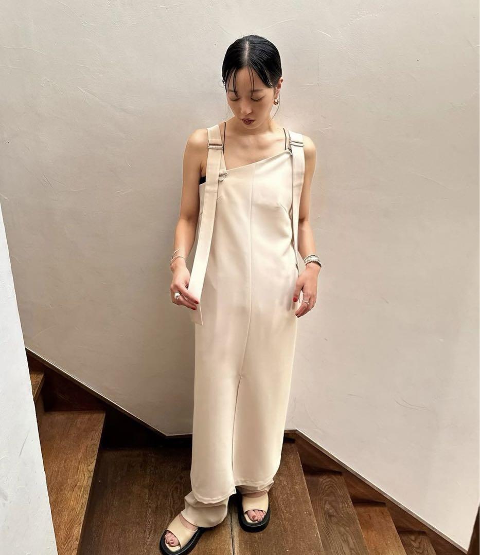 品質のいい CLANE SLANT LINE SALOPETTE ONE PIECE ロングワンピース