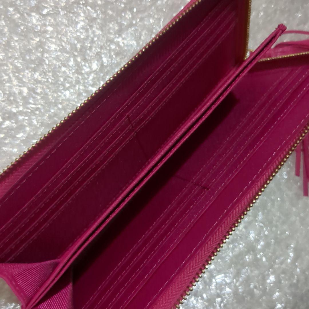 濃いピンク系統 Ｌ字ファスナー長財布 新品未使用