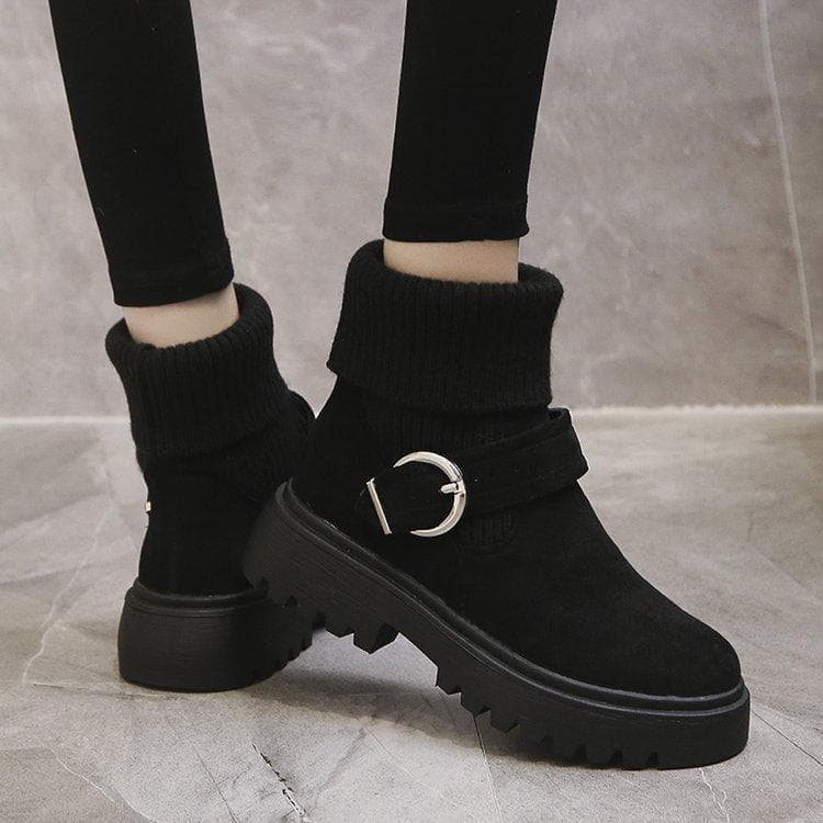 130H05 ソックス 2WAY ショートブーツ 厚底ベルト付き 24.5cm