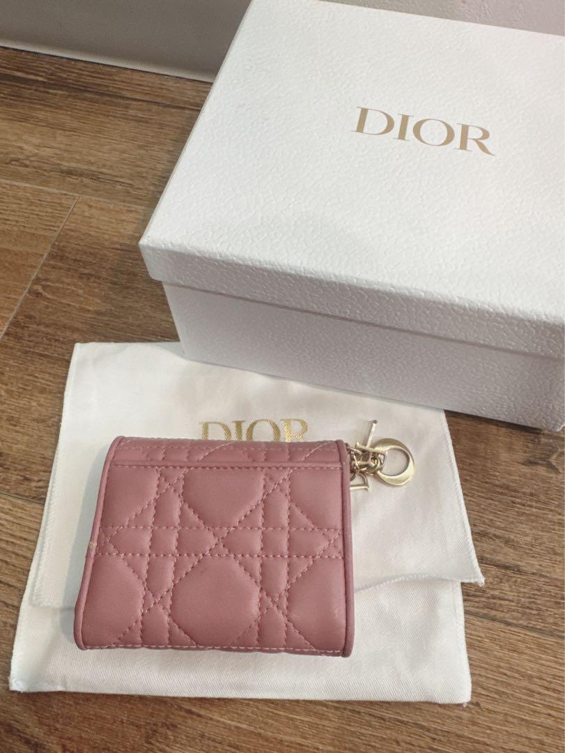 Dior三つ折財布・ピンク