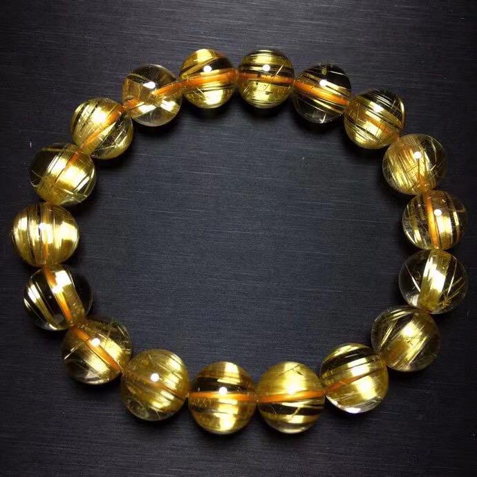 现货 ⭐︎【天然】タイチンルチルクオーツ ブレスレット 11.8mm ブレスレット 现货 ⭐︎【天然】タイチンルチルクオーツ ブレスレット 11.8mm ブレスレット