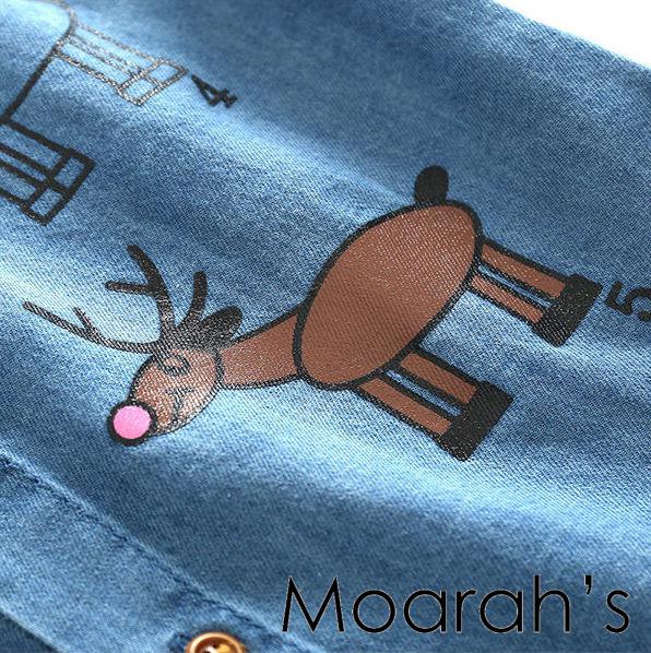 Moarah\u0027s インポートデニムシャツトナカイプリントセレクトショップ(¥2,800) , メルカリ スマホでかんたん フリマアプリ