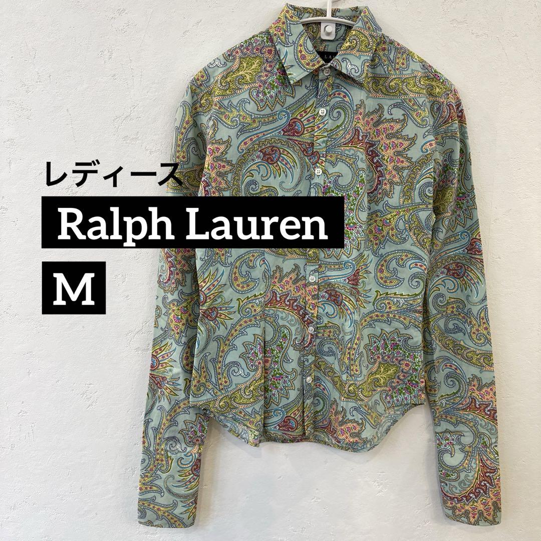 RALPH LAUREN ペイズリー 長袖 シャツ ブラウス M