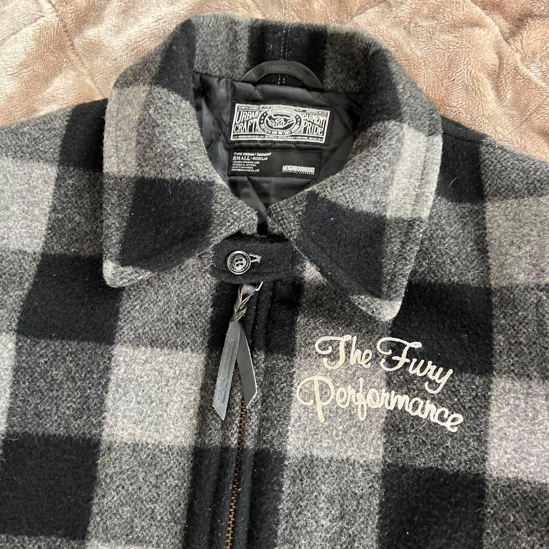 NEIGHBORHOOD チェックコート ジャケット ブラック✖️グレー NEIGHBORHOOD チェックコート ジャケット ブラック✖️グレー