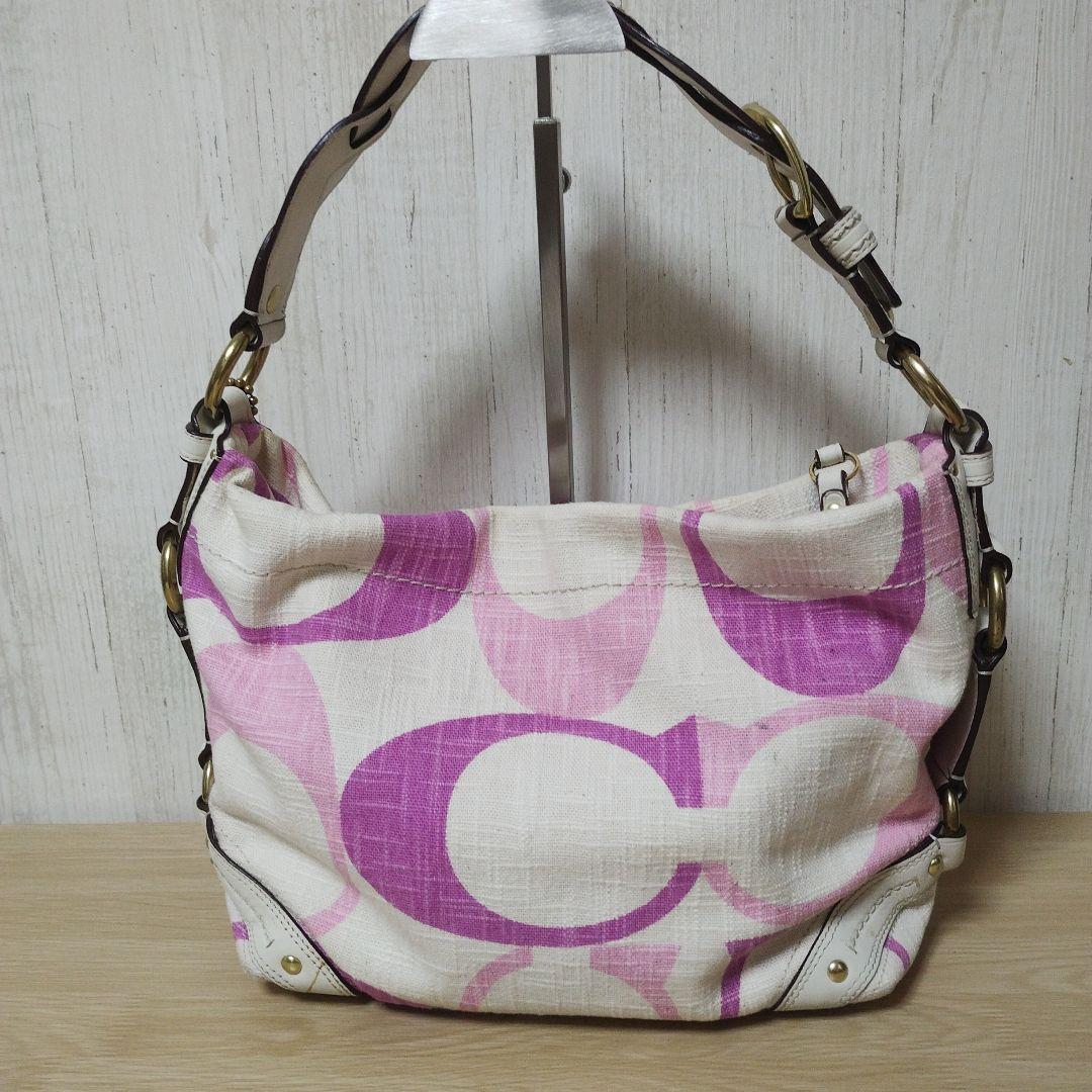COACH　コーチ　シグネチャーマルチカラー　ピンク 12197