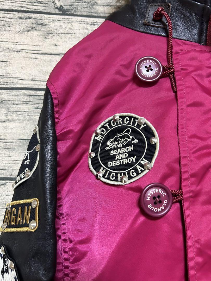 希少 HYSTERIC GLAMOUR プリマロフトエアフォースレザースリーブ