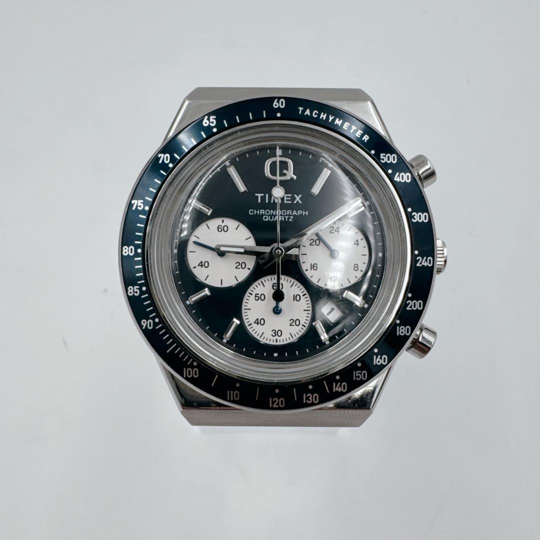 【美品】 TIMEX Q CHRONOGRAPH Navy タキメーター