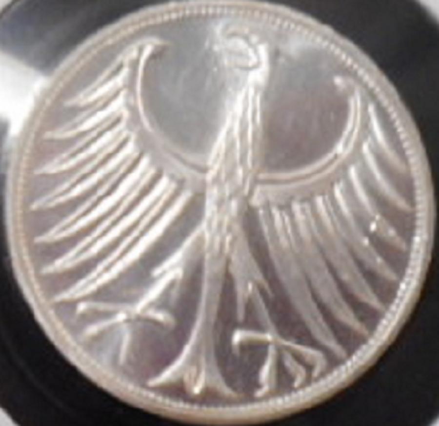 銀貨【旧西ドイツ 5マルク】1970年