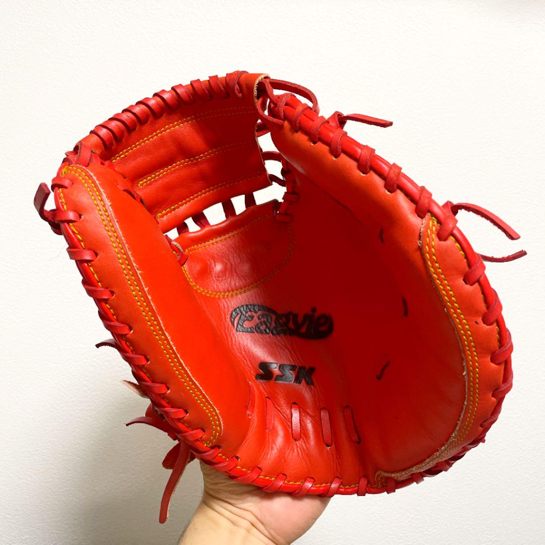 ハタケヤマ SSK ソフトボール 少年 キャッチャーミット Z8meg-m91140612102 型抜群 極美品 になれば