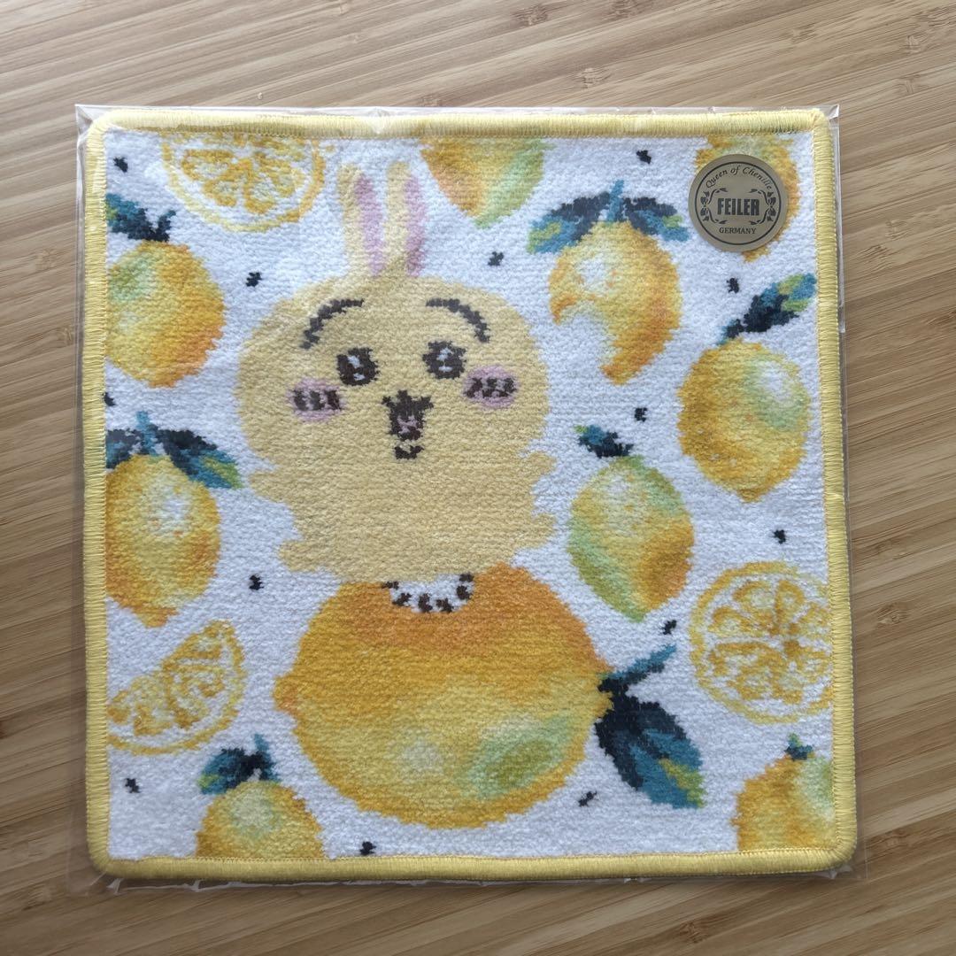 【新品未使用品】フェイラー ちいかわうさぎ レモンドット  ハンカチ