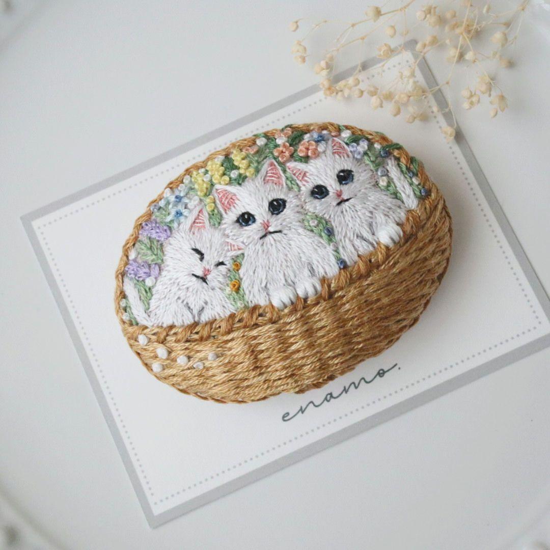 〚タケコブター様オーダー〛刺繍ブローチ