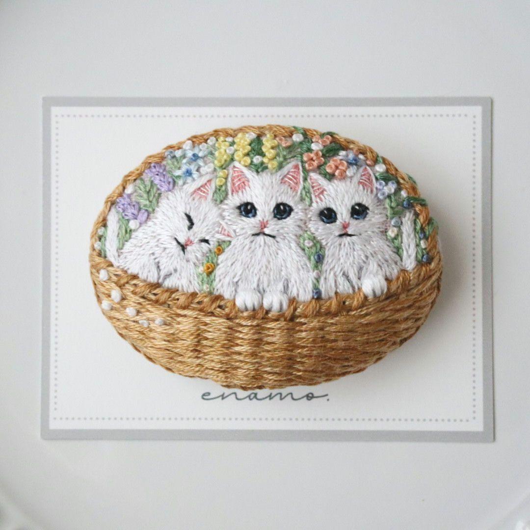 〚タケコブター様オーダー〛刺繍ブローチ