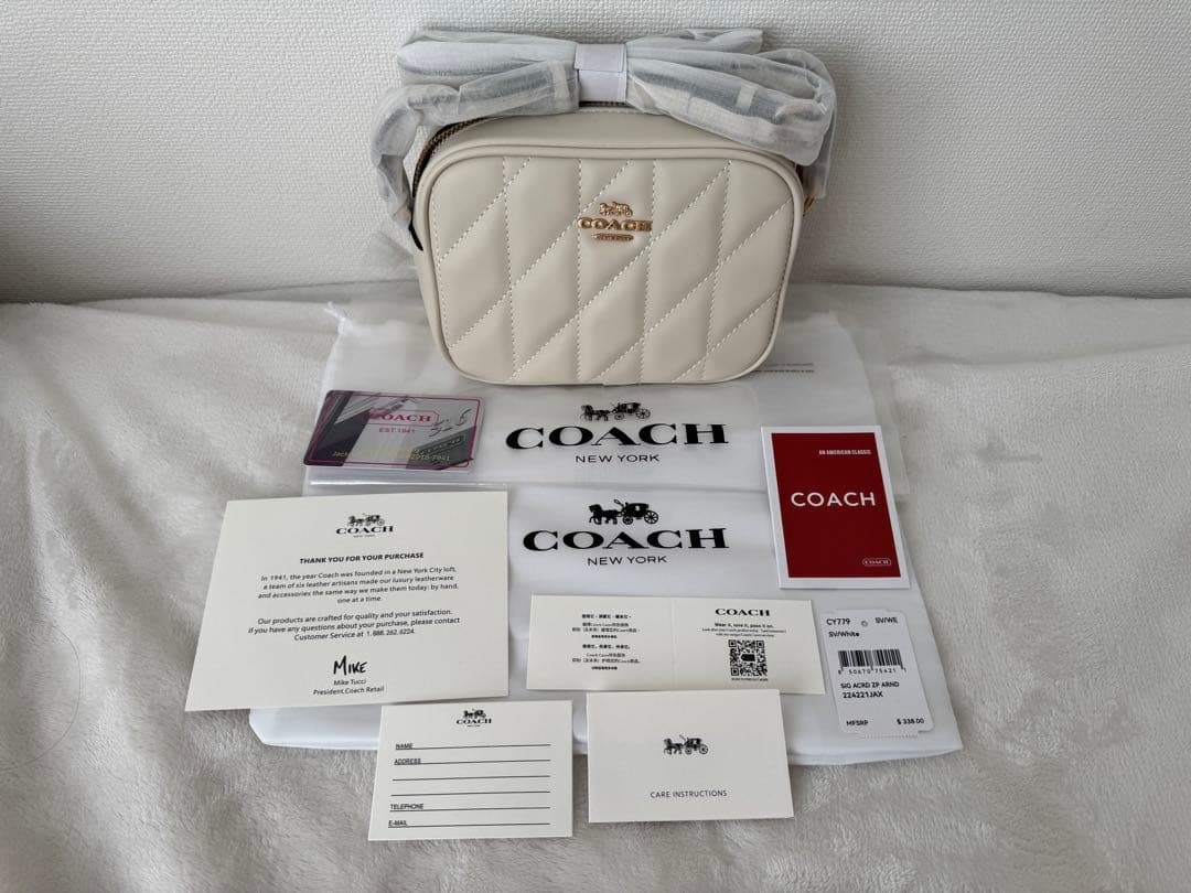 ミニ ジェイミー カメラ バッグ・キルティング COACH CY779 新品