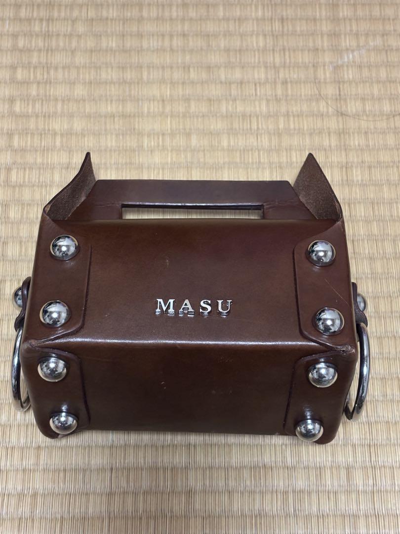 バッグ MASU LEATHER CAKE MINI BAG(BROWN)