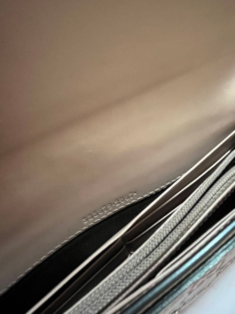 GUCCI グッチ 長財布 シマ レザー GG柄 リボン ピンクベージュ GUCCI グッチ 長財布 シマ レザー GG柄 リボン ピンクベージュ