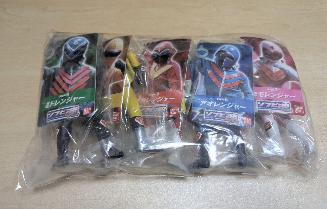 バンダイ ソフビ魂 秘密戦隊ゴレンジャー 5体セット タグ付き新品未使用品