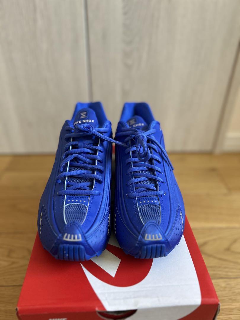 Nike Women's Shox R4 ブルーアンドメタリックシルバー