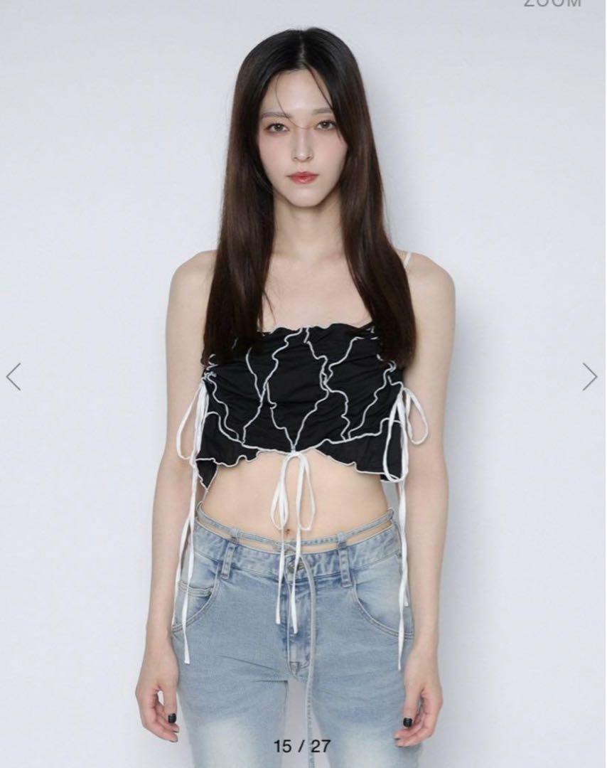 トップス meltthelady check mellow tops black