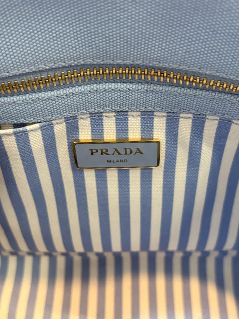 プラダ PRADA カナパ 水色 2way トート ハンド バッグ