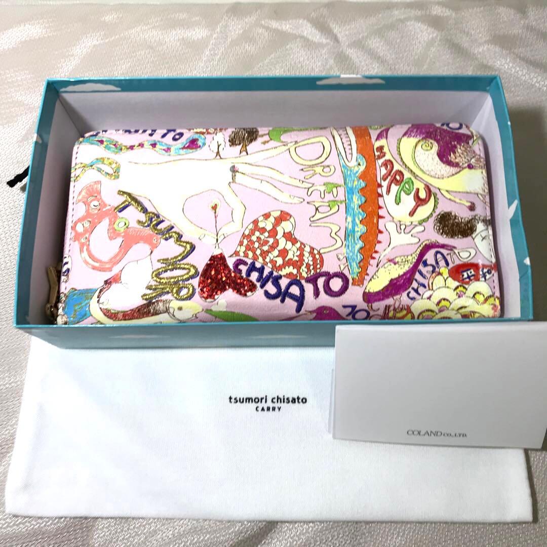 美品 ツモリチサト ラウンド長財布 ハッピースタッフ 現行販売