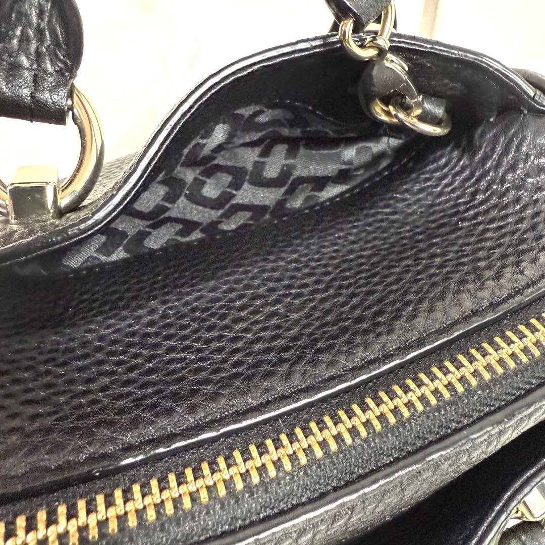 美品　ダイアンフォンファステンバーグ ハンドバッグ　黒　レザー　2way