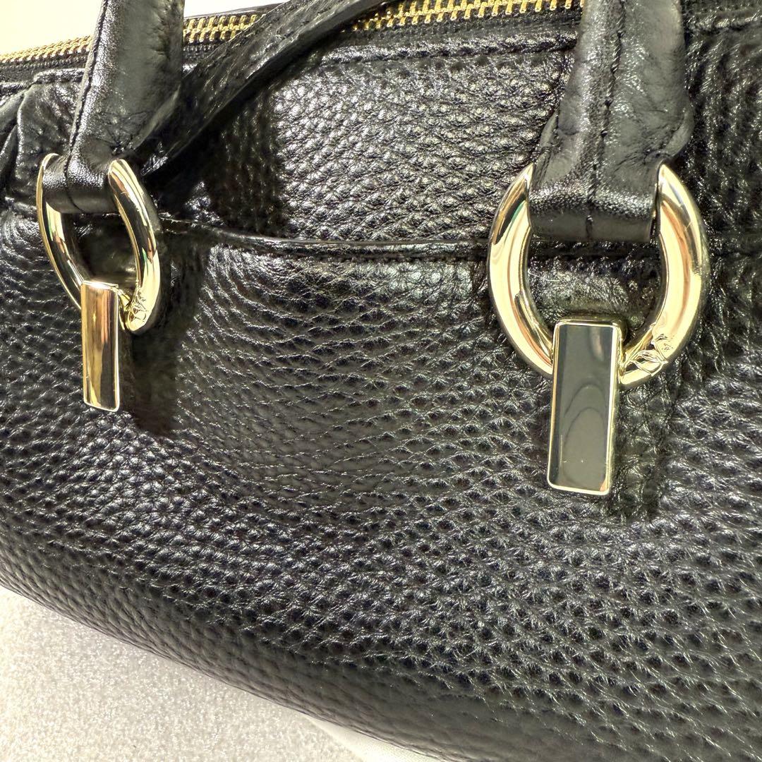 美品　ダイアンフォンファステンバーグ ハンドバッグ　黒　レザー　2way