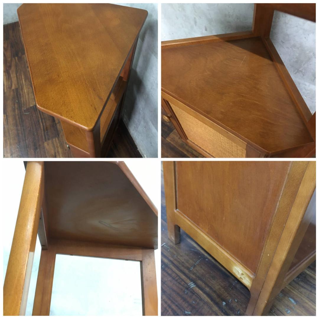 カリモク コーナーキャビネット 戸棚 収納棚 W53×D35×80Hcm 木製