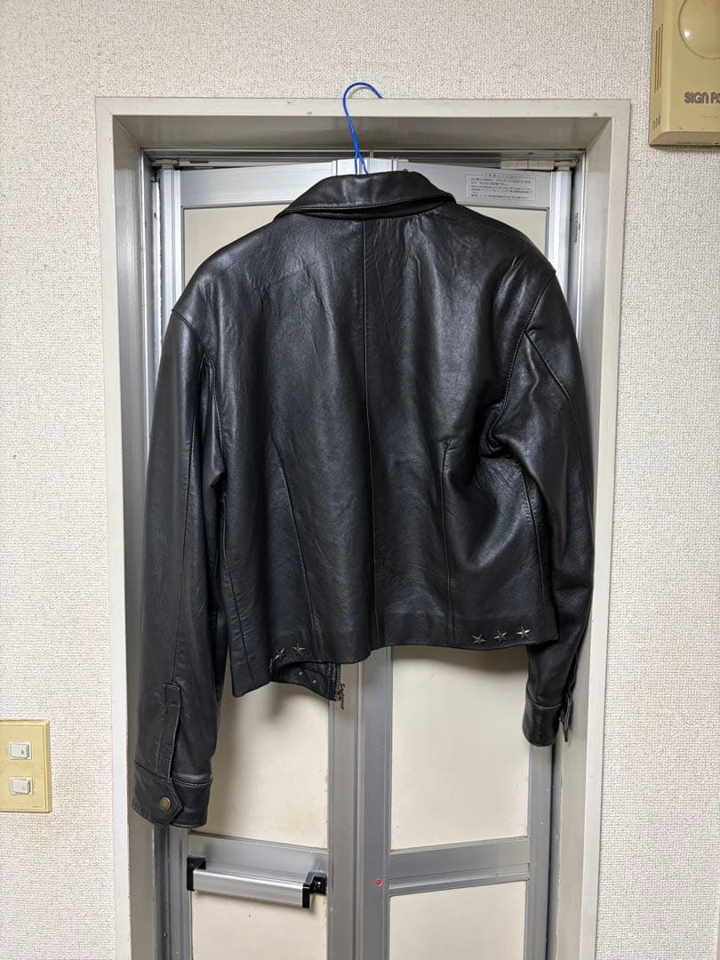 ブラックレザーライダースジャケット ブラックレザーライダースジャケット