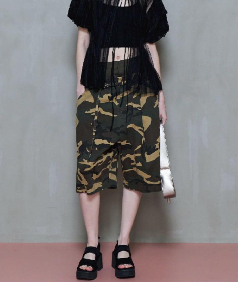 maisonspecial2WAYダブルウエストCAMOカーブハーフパンツ
